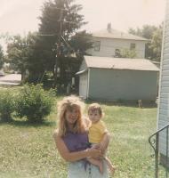 My mother, 19, with me at age one.